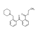 structure of CAS# 898751-92-3, Ethyl 2-[2-(1-piperidinylmethyl)benzoyl]benzoate;2-Carboethoxy-2'-piperidinomethyl benzophenone