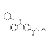 结构式 CAS# 898751-98-9, 乙基4-[2-(1-哌啶基甲基)苯甲酰基]苯甲酸酯
