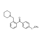 结构式 CAS# 898752-04-0, [4-(甲硫基)苯基][2-(1-哌啶基甲基)苯基]甲酮