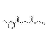 structure of CAS# 898752-10-8, Ethyl 5-(3-fluorophenyl)-5-oxopentanoate;Ethyl 5-(3-fluorophenyl)-5-oxovalerate