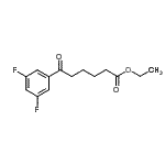 结构式 CAS# 898752-40-4, 乙基6-(3,5-二氟苯基)-6-氧代己酸酯