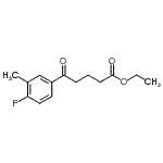 structure of CAS# 898752-64-2, Ethyl 5-(4-fluoro-3-methylphenyl)-5-oxopentanoate;ethyl 5-(4-fluoro-3-methylphenyl)-5-oxovalerate