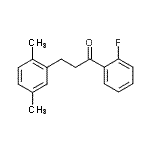 结构式 CAS# 898753-78-1, 3-(2,5-二甲基苯基)-1-(2-氟苯基)-1-丙酮