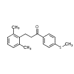 structure of CAS# 898754-61-5, 3-(2,6-Dimethylphenyl)-1-[4-(methylsulfanyl)phenyl]-1-propanone;3-(2,6-dimethylphenyl)-4'-thiomethylpropiophenone