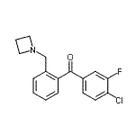 structure of CAS# 898754-99-9, [2-(1-Azetidinylmethyl)phenyl](4-chloro-3-fluorophenyl)methanone;2'-Azetidinomethyl-4-chloro-3-fluorobenzophenone