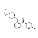 结构式 CAS# 898755-99-2, (4-溴苯基)[2-(1,4-二氧杂-8-氮杂螺[4.5]癸-8-基甲基)苯基]甲酮