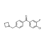 structure of CAS# 898756-75-7, [4-(1-Azetidinylmethyl)phenyl](4-chloro-3-fluorophenyl)methanone;4'-azetidinomethyl-4-chloro-3-fluorobenzophenone
