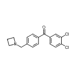 structure of CAS# 898757-00-1, [4-(1-Azetidinylmethyl)phenyl](3,4-dichlorophenyl)methanone;4'-azetidinomethyl-3,4-dichlorobenzophenone