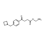结构式 CAS# 898757-19-2, 乙基4-[4-(1-氮杂环丁基甲基)苯基]-4-氧代丁酸酯