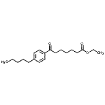 结构式 CAS# 898757-24-9, 乙基7-氧代-7-(4-戊基苯基)庚酸酯