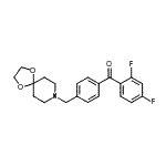 结构式 CAS# 898758-43-5, (2,4-二氟苯基)[4-(1,4-二氧杂-8-氮杂螺[4.5]癸-8-基甲基)苯基]甲酮