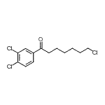 结构式 CAS# 898761-02-9, 7-氯-1-(3,4-二氯苯基)-1-庚酮
