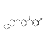 结构式 CAS# 898761-69-8, (3-溴苯基)[3-(1,4-二氧杂-8-氮杂螺[4.5]癸-8-基甲基)苯基]甲酮
