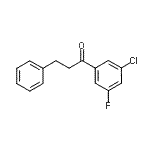 结构式 CAS# 898764-60-8, 1-(3-氯-5-氟苯基)-3-苯基-1-丙酮