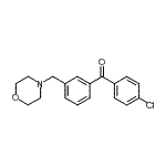 structure of CAS# 898765-44-1, (4-Chlorophenyl)[3-(4-morpholinylmethyl)phenyl]methanone;4'-chloro-3-morpholinomethyl benzophenone