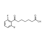 结构式 CAS# 898766-49-9, 7-(2,6-二氟苯基)-7-氧代庚酸
