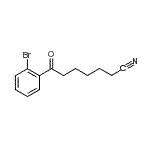 结构式 CAS# 898766-76-2, 7-(2-溴苯基)-7-氧代庚烷腈