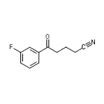 structure of CAS# 898767-18-5, 5-(3-Fluorophenyl)-5-oxopentanenitrile;5-(3-fluorophenyl)-5-oxovaleronitrile