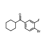 结构式 CAS# 898769-21-6, (4-溴-3-氟苯基)(环己基)甲酮