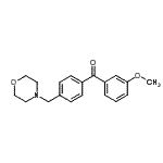 结构式 CAS# 898769-70-5, (3-甲氧基苯基)[4-(4-吗啉基甲基)苯基]甲酮