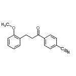 structure of CAS# 898769-73-8, 4-[3-(2-Methoxyphenyl)propanoyl]benzonitrile;4'-cyano-3-(2-methoxyphenyl)propiophenone