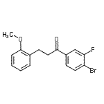 structure of CAS# 898770-12-2, 1-(4-Bromo-3-fluorophenyl)-3-(2-methoxyphenyl)-1-propanone;4'-bromo-3'-fluoro-3-(2-methoxyphenyl)propiophenone