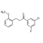 structure of CAS# 898770-42-8, 1-(3-Chloro-5-fluorophenyl)-3-(2-methoxyphenyl)-1-propanone;3'-chloro-5'-fluoro-3-(2-methoxyphenyl)propiophenone