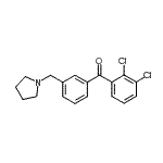 结构式 CAS# 898770-76-8, (2,3-二氯苯基)[3-(1-吡咯烷基甲基)苯基]甲酮