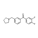 结构式 CAS# 898770-88-2, (3,4-二氟苯基)[3-(1-吡咯烷基甲基)苯基]甲酮