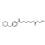 结构式 CAS# 898770-89-3, 乙基8-[4-(4-吗啉基甲基)苯基]-8-氧代辛酸酯