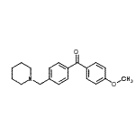 structure of CAS# 898771-03-4, (4-Methoxyphenyl)[4-(1-piperidinylmethyl)phenyl]methanone;4-methoxy-4'-piperidinomethyl benzophenone