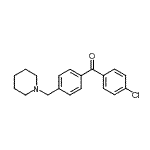 structure of CAS# 898771-37-4, (4-Chlorophenyl)[4-(1-piperidinylmethyl)phenyl]methanone;4-chloro-4'-piperidinomethyl benzophenone