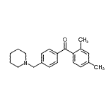 structure of CAS# 898771-49-8, (2,4-Dimethylphenyl)[4-(1-piperidinylmethyl)phenyl]methanone;2,4-dimethyl-4'-piperidinomethyl benzophenone