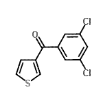 结构式 CAS# 898771-58-9, (3,5-二氯苯基)(3-噻吩基)甲酮