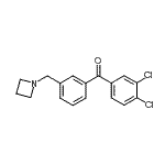 structure of CAS# 898772-15-1, [3-(1-Azetidinylmethyl)phenyl](3,4-dichlorophenyl)methanone;3'-azetidinomethyl-3,4-dichlorobenzophenone