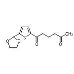 结构式 CAS# 898772-66-2, 1-[5-(1,3-二氧戊环-2-基)-2-噻吩基]-1,5-己烷二酮