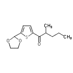 结构式 CAS# 898772-90-2, 1-[5-(1,3-二氧戊环-2-基)-2-噻吩基]-2-甲基-1-戊酮