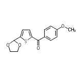 结构式 CAS# 898773-14-3, [5-(1,3-二氧戊环-2-基)-2-噻吩基](4-甲氧基苯基)甲酮
