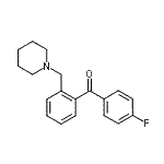structure of CAS# 898773-18-7, (4-Fluorophenyl)[2-(1-piperidinylmethyl)phenyl]methanone;4'-Fluoro-2-piperidinomethyl benzophenone