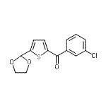 结构式 CAS# 898773-47-2, (3-氯苯基)[5-(1,3-二氧戊环-2-基)-2-噻吩基]甲酮