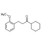 structure of CAS# 898774-34-0, 1-Cyclohexyl-3-(2-methoxyphenyl)-1-propanone;cyclohexyl 2-(2-methoxyphenyl)ethyl ketone