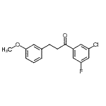 structure of CAS# 898775-07-0, 1-(3-Chloro-5-fluorophenyl)-3-(3-methoxyphenyl)-1-propanone;3'-chloro-5'-fluoro-3-(3-methoxyphenyl)propiophenone