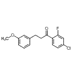 structure of CAS# 898775-10-5, 1-(4-Chloro-2-fluorophenyl)-3-(3-methoxyphenyl)-1-propanone;4'-chloro-2'-fluoro-3-(3-methoxyphenyl)propiophenone