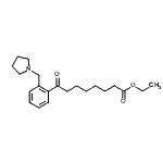 结构式 CAS# 898775-39-8, 乙基8-氧代-8-[2-(1-吡咯烷基甲基)苯基]辛酸酯