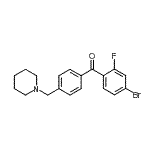 结构式 CAS# 898775-41-2, (4-溴-2-氟苯基)[4-(1-哌啶基甲基)苯基]甲酮