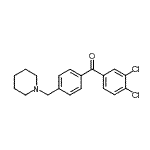 结构式 CAS# 898775-59-2, (3,4-二氯苯基)[4-(1-哌啶基甲基)苯基]甲酮