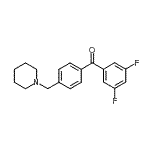 结构式 CAS# 898775-67-2, (3,5-二氟苯基)[4-(1-哌啶基甲基)苯基]甲酮