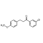 结构式 CAS# 898775-74-1, 1-(3-氯苯基)-3-(4-甲氧基苯基)-1-丙酮