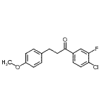 结构式 CAS# 898775-94-5, 1-(4-氯-3-氟苯基)-3-(4-甲氧基苯基)-1-丙酮