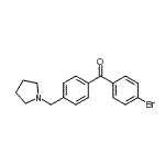 结构式 CAS# 898776-29-9, (4-溴苯基)[4-(1-吡咯烷基甲基)苯基]甲酮